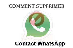 comment supprimer un contact WhatsApp