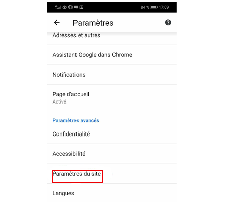 Desactiver notification google chrome sur Android