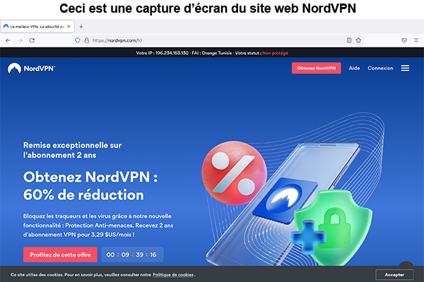 Site web de NordVPN