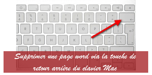 Supprimer une page Word via la touche de retour arrière du clavier Mac