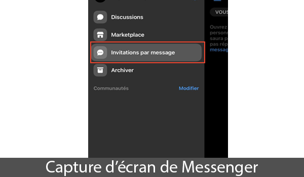 Comment effacer une invitation par message sur Messenger